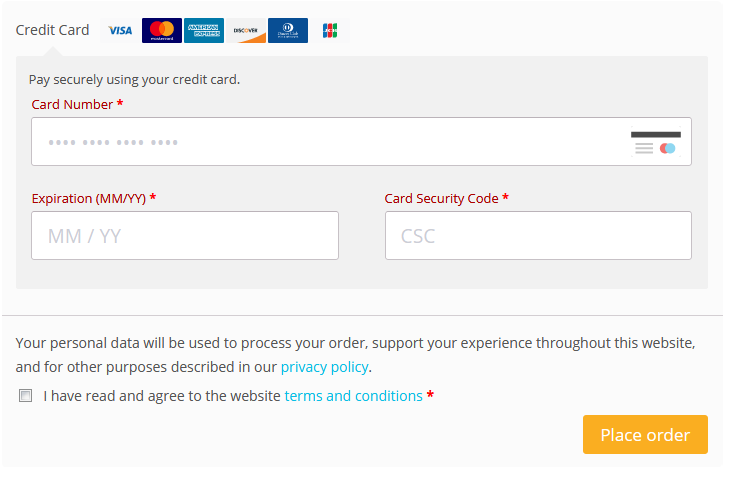 Pay securely through payment gateway
